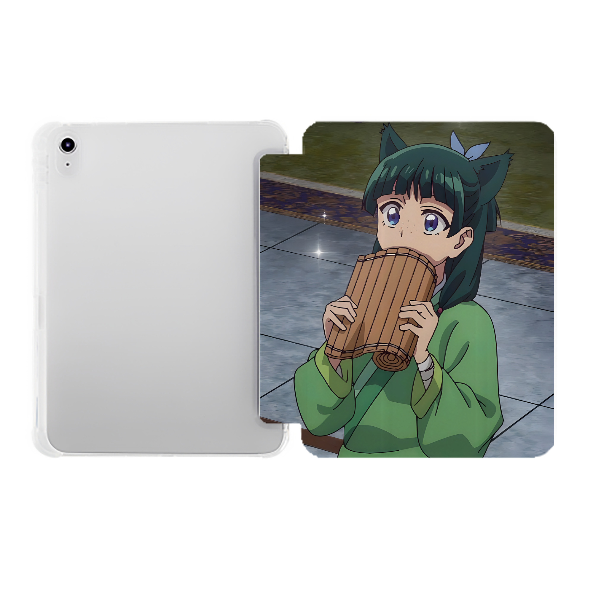 （画像用） 薬屋のひとりごと The Apothecary Diaries IPad ケース ペン収納付き 三つ折りスタンド PUレザー×シリコン 対応機種9.5/10.5/10.9インチ